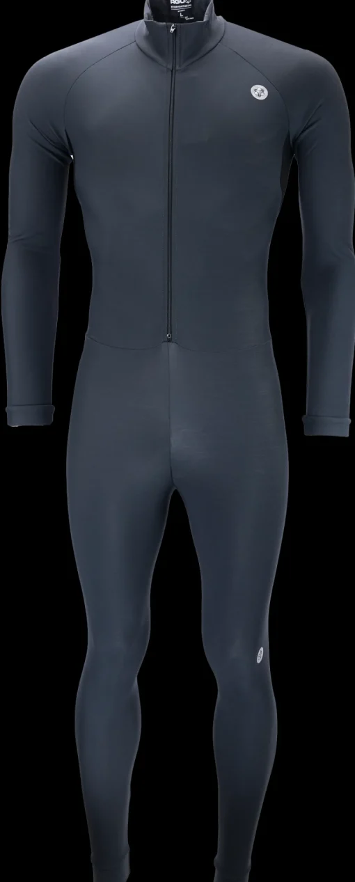 AGU marathon thermo schaatspak dames dark grey/black