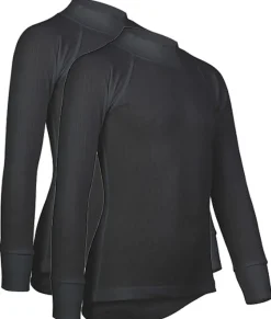 Avento Thermoshirt Junior (lange mouw) 2-Pack 705 ZWART