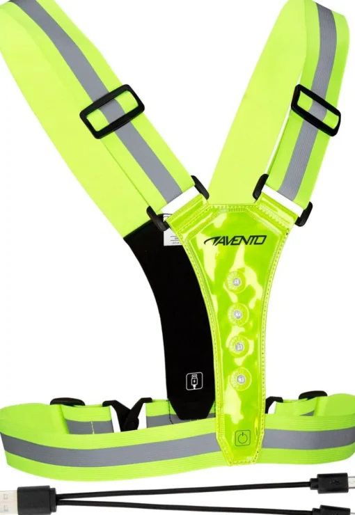 Avento veiligheidsvest LED oplaadbaar