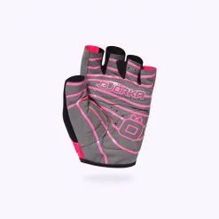 Bjorka Wielerhandschoen Isoard Pink Fluo/Black