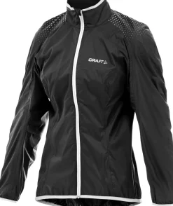 Craft Active Bike Light Rain Jacket Black/White Dames