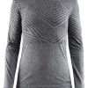 Craft cool comfort she rn ls women black melange