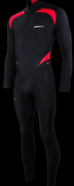 Craft Thermo schaatspak colorblock zwart/rood