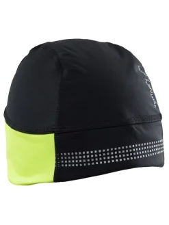 Craft Under helm muts zwart/fluo geel