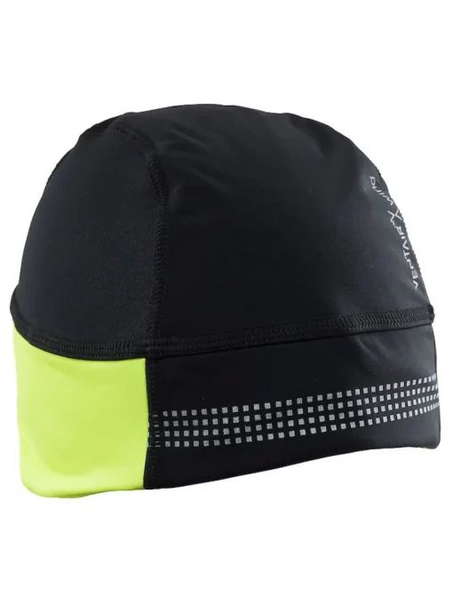 Craft Under helm muts zwart/fluo geel