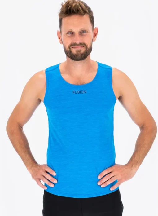 Fusion mens C3 singlet surf blue