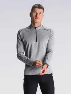 Fusion mens C3 zip neck grey