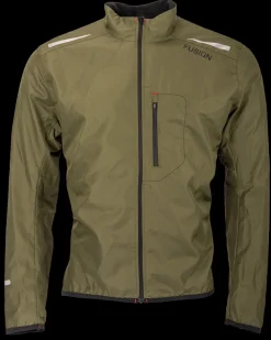 Fusion mens S1 run jacket green