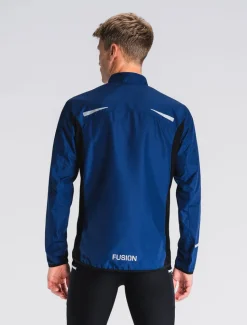 Fusion mens S1 run jacket night blue