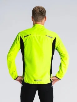 Fusion mens S1 run jacket yellow