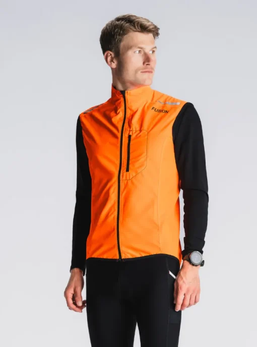 Fusion mens S1 run vest orange
