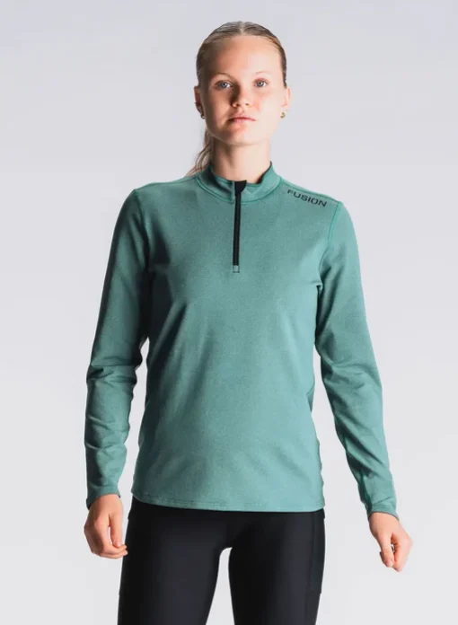 Fusion womens C3 zip neck green