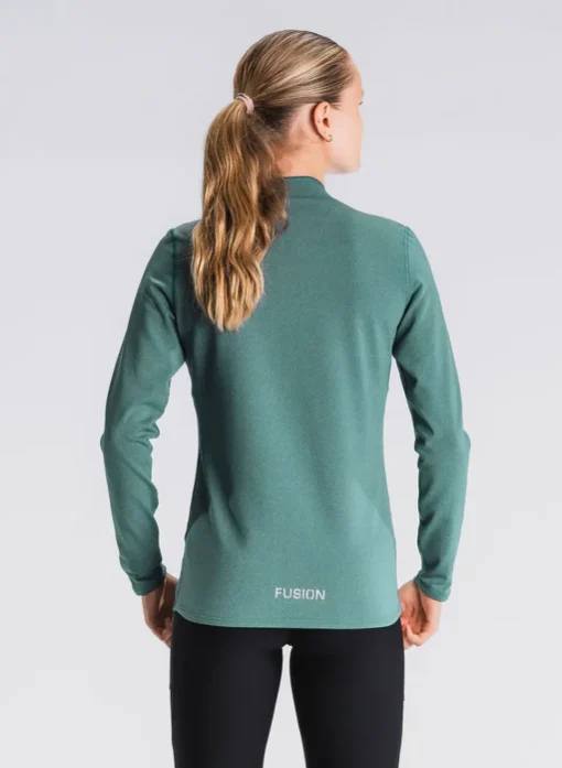 Fusion womens C3 zip neck green