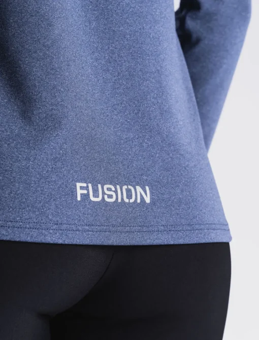 Fusion womens C3 zip neck night blue