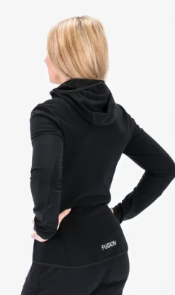 Fusion womens recharge hoodie black