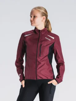 Fusion womens S1 run jacket bordeaux