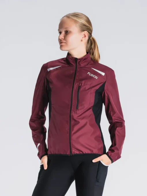 Fusion womens S1 run jacket bordeaux