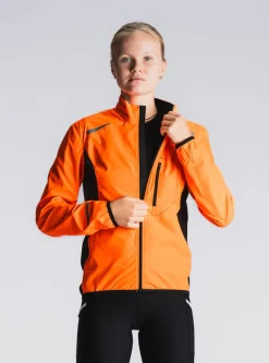 Fusion womens S1 run jacket orange