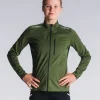 Fusion womens S2 run jacket green