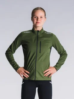 Fusion womens S2 run jacket green