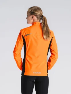Fusion womens S1 run jacket orange