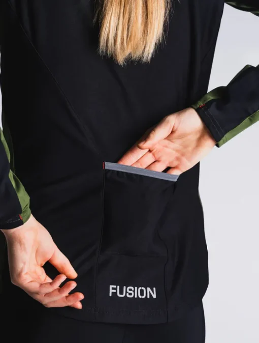 Fusion womens S2 run jacket green