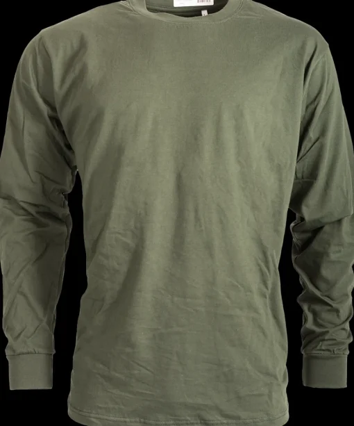 groen shirt met lange mouwen