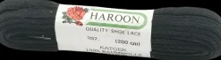 Haroon zwarte veters 200 cm plat