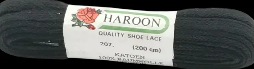 Haroon zwarte veters 200 cm plat