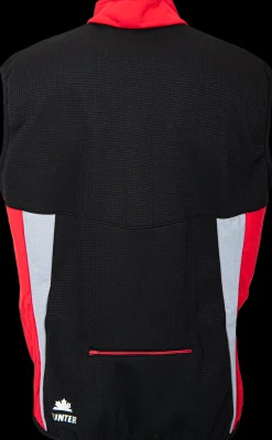 Hunter Bodywarmer/windstopper zwart/rood/grijs