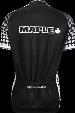 Maple Wielershirt Zwart/wit