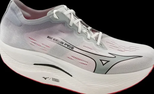 Mizuno Wave Rebellion Pro 2 white/harbor mist/cayenne