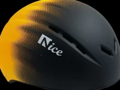 Nice schaatshelm zwart/oranje