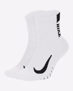 Nike Multiplier Ankle Socks 2 Pack White