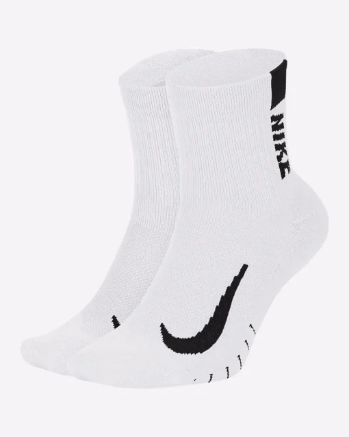 Nike Multiplier Ankle Socks 2 Pack White