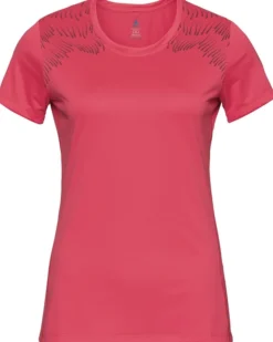Odlo T- shirt dames basislaag top met ronde hals k/m Core Light Print