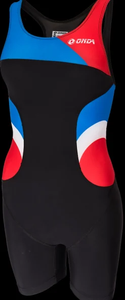 Onda Triathlonpak Dames Pro zwart/rood/wit /blauw