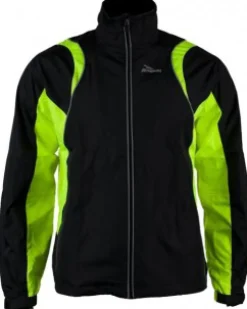 Rogelli Braxton Running Jacket Kids Zwart/Fluorgeel