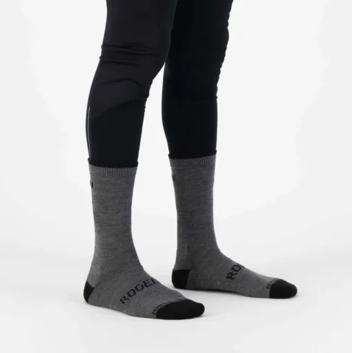 Rogelli wintersok merino wol grijs