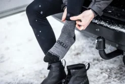 Rogelli wintersok merino wol grijs