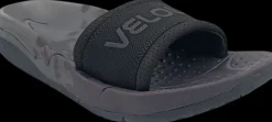 Velous laguna slide dark grey/black